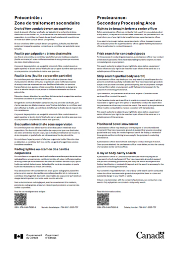 Précontrôle : Zone de traitement secondaire